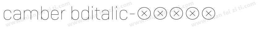 camber bditalic字体转换
